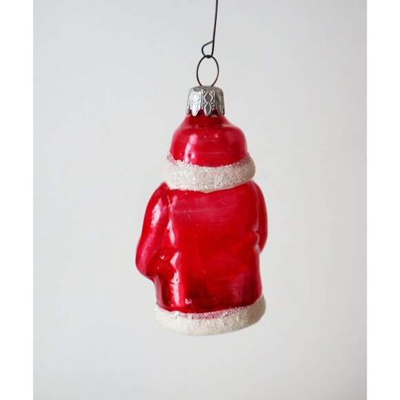 Vintage Mercury Glass Santa Christmas Tree Ornament 1970's - Picture 4 of 5